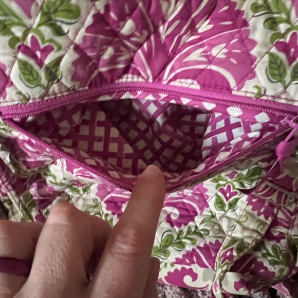Pink Floral Vera Bradley Crossbody Purse - Picture 6 of 9
